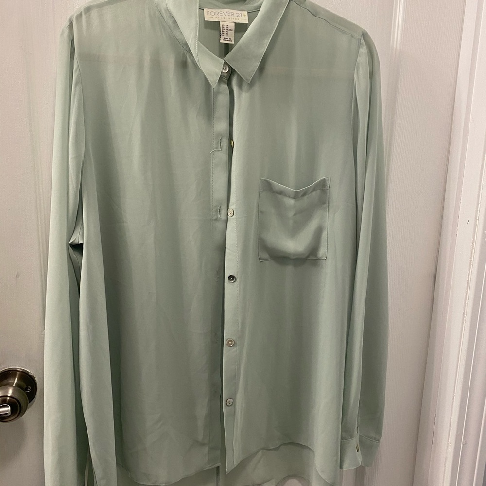 NWOT sheer button down